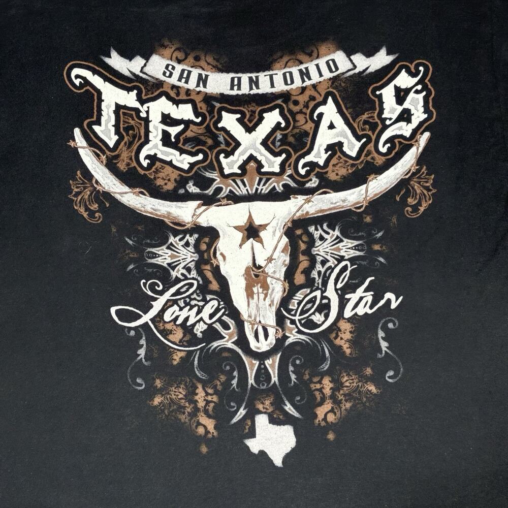 The Duck CO Company San Antonio Texas Lone Star T Shirt Mens Size Medium Black - Picture 2 of 6